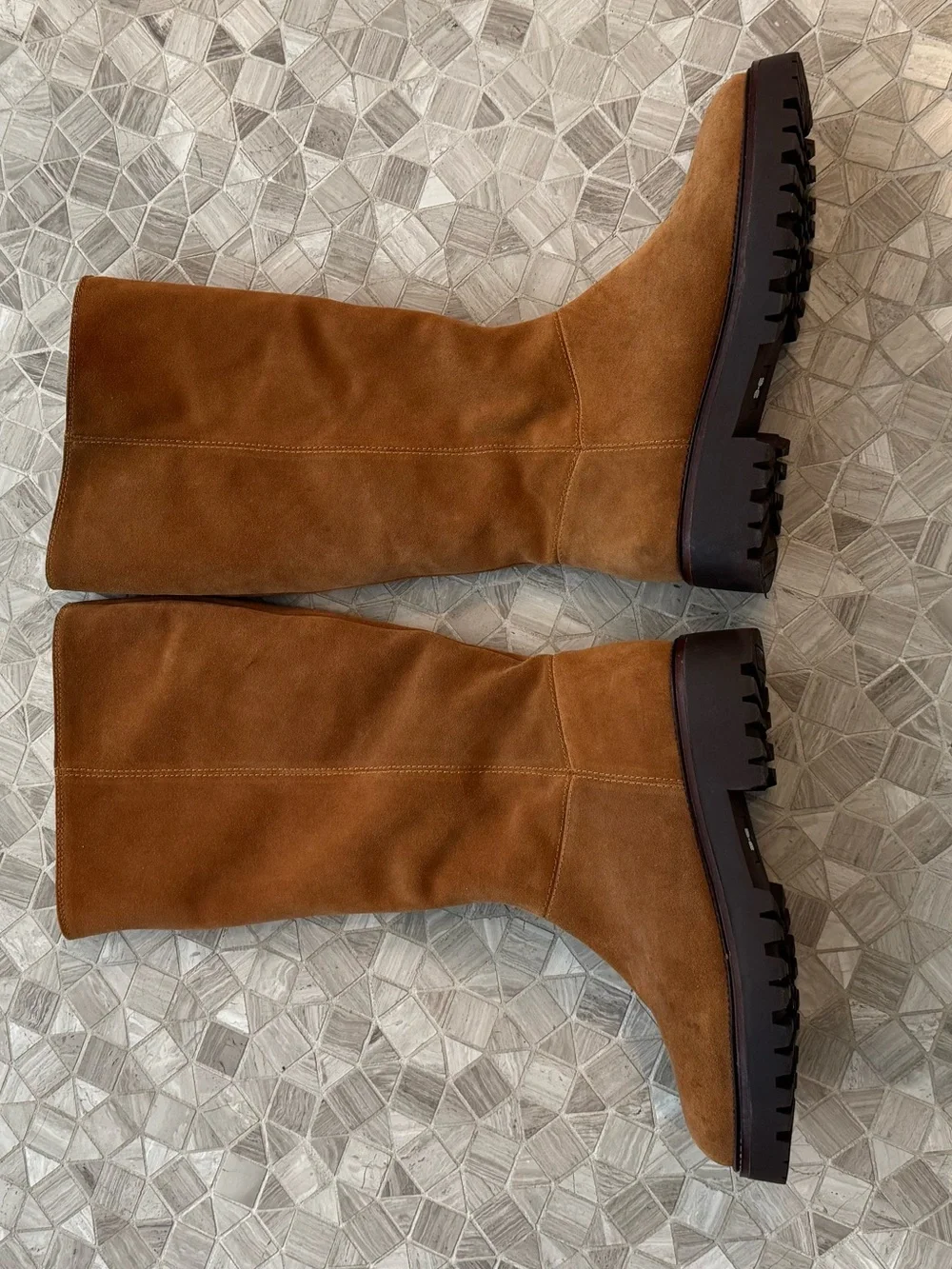 Caslon Mimmo Water Resistant Suede Faux Fur Lined Boots Brown, Size 9